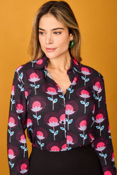 Camisa Jungla Flor Rosa